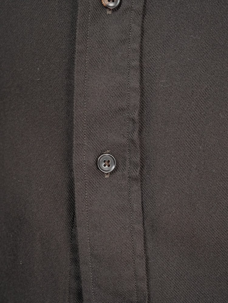 Stand collar dress shirt(Silk twill brushed lining)