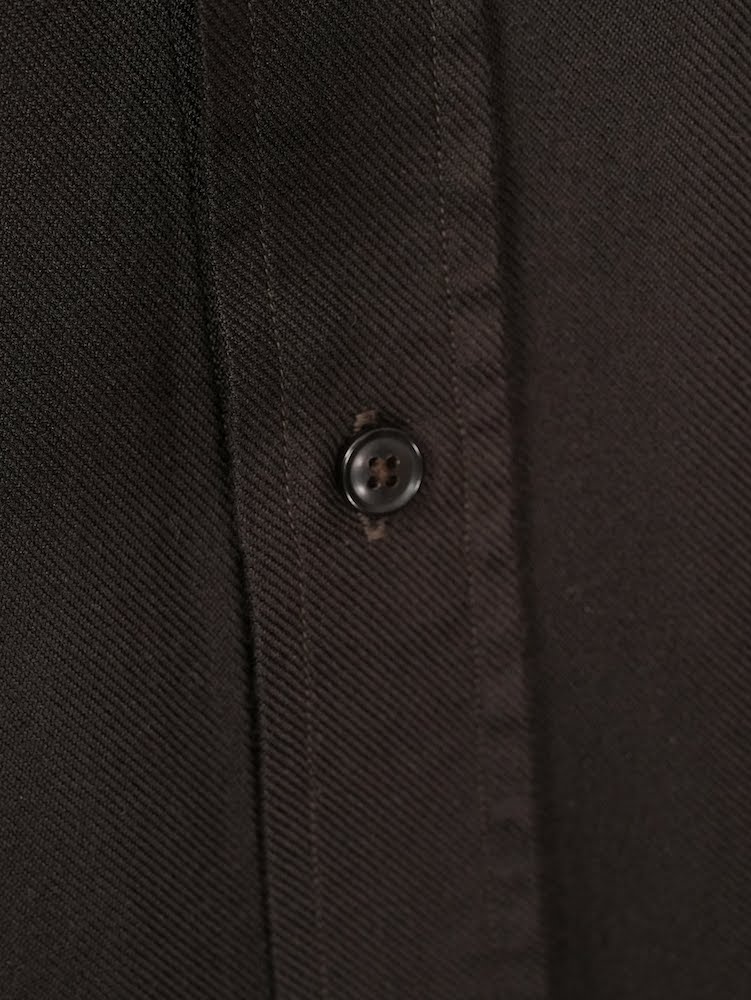 Stand collar dress shirt(Silk twill brushed lining)