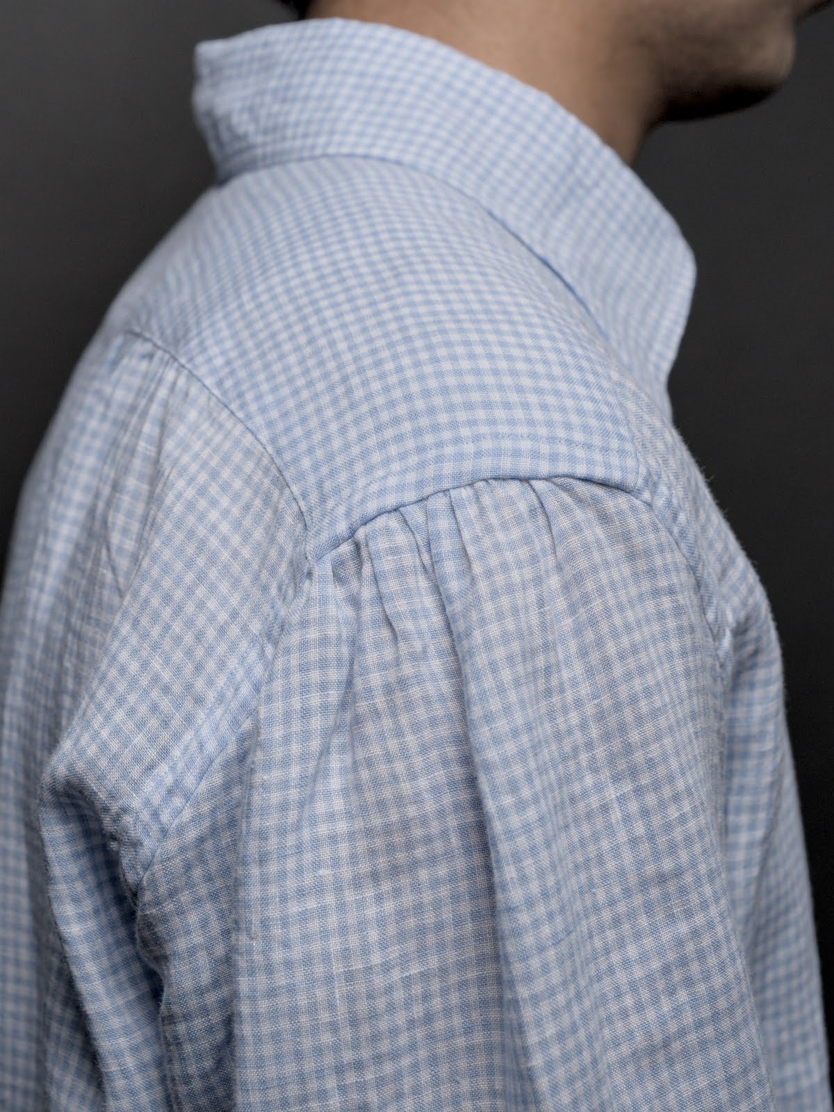 Windsor wide collar shirt (GINGHAM) for CATHEDRAL