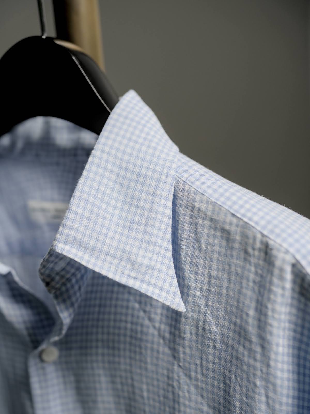 Windsor wide collar shirt (GINGHAM) for CATHEDRAL