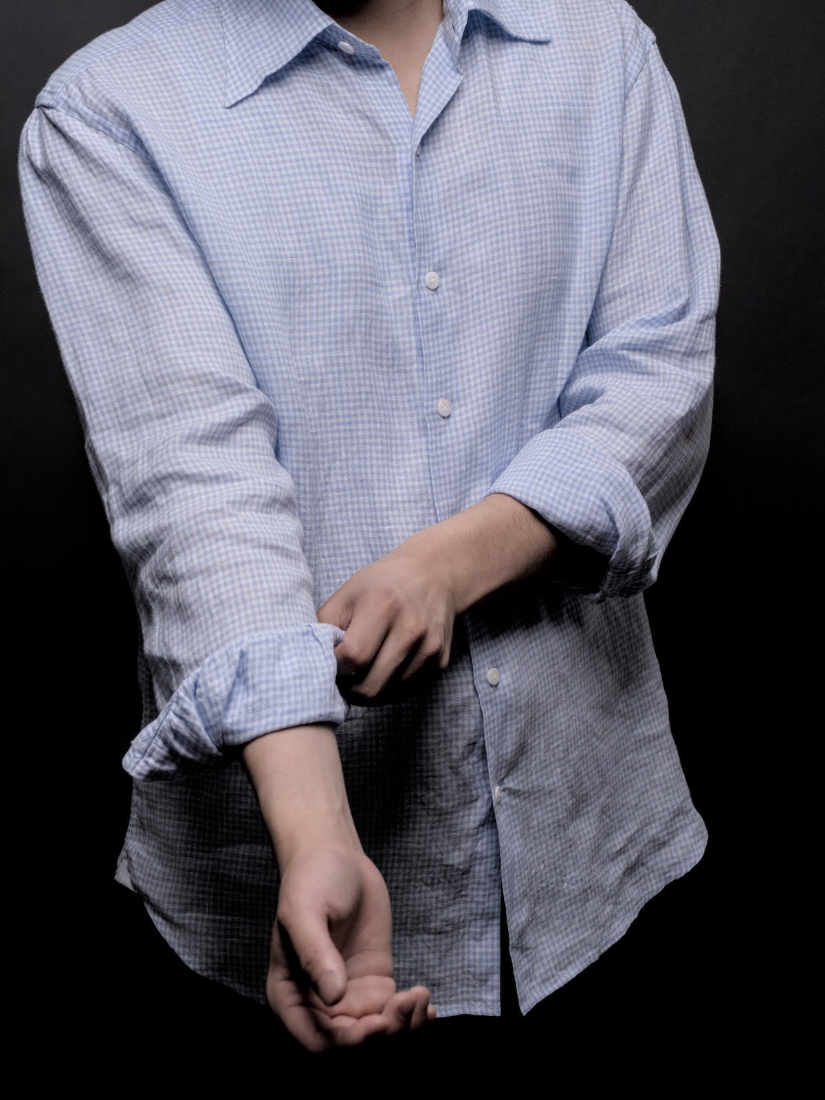Windsor wide collar shirt (GINGHAM) for CATHEDRAL