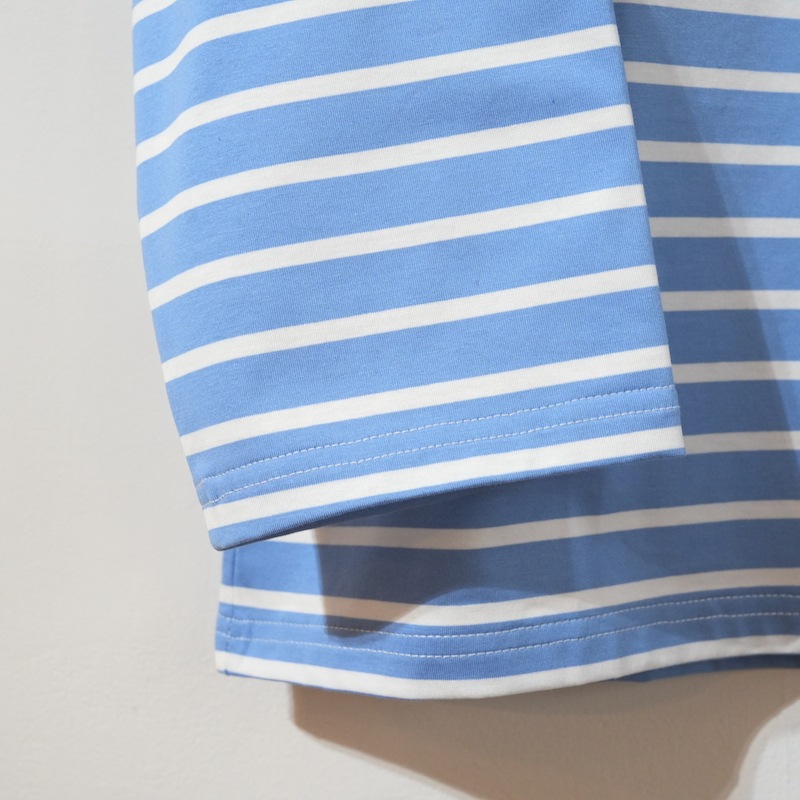 ANSNAM / border basque T-shirt / light blue