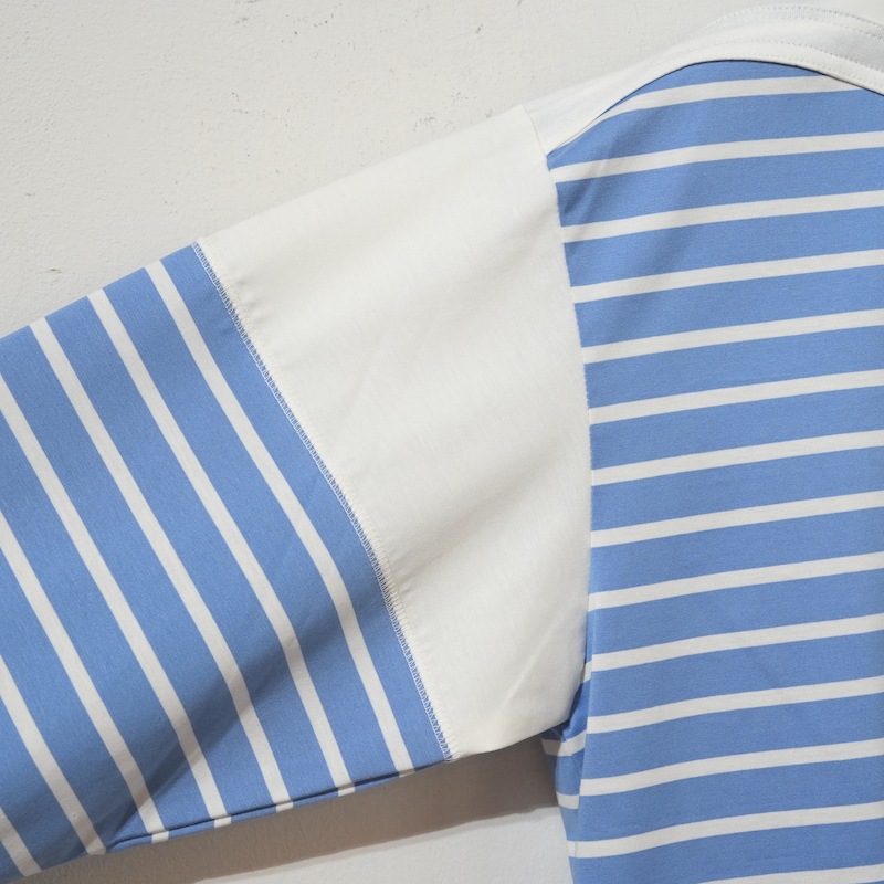 ANSNAM / border basque T-shirt / light blue