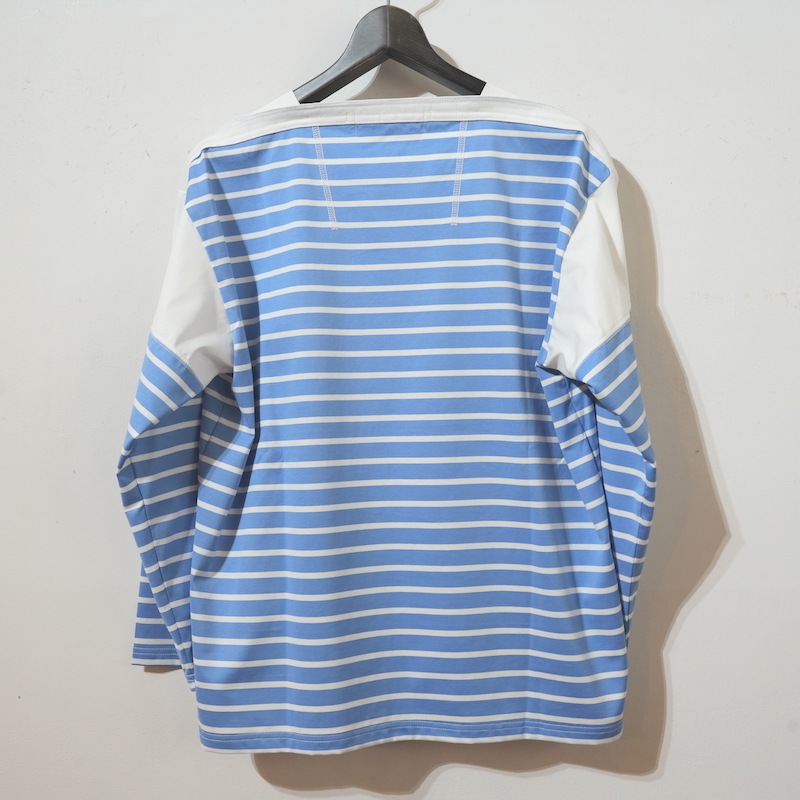 ANSNAM / border basque T-shirt / light blue