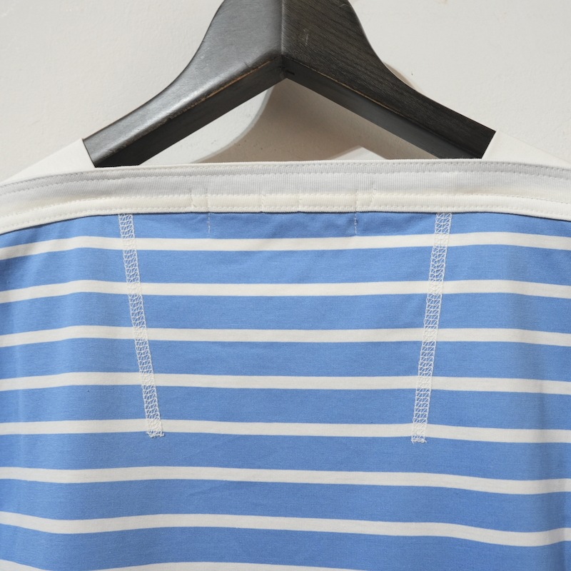 ANSNAM / border basque T-shirt / light blue