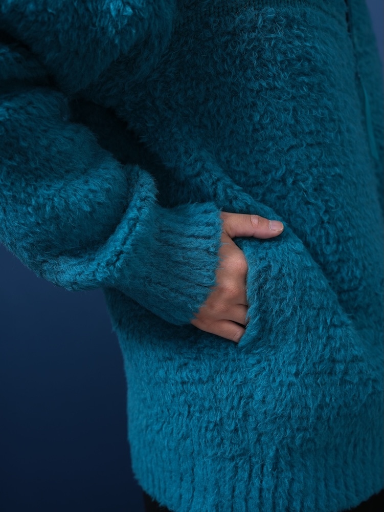 SHETLAND BOA ZIP UP BLOUSON