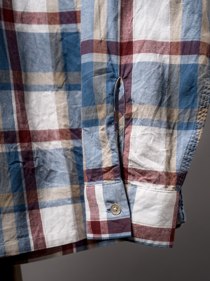 Plaid Open Collar Shirt