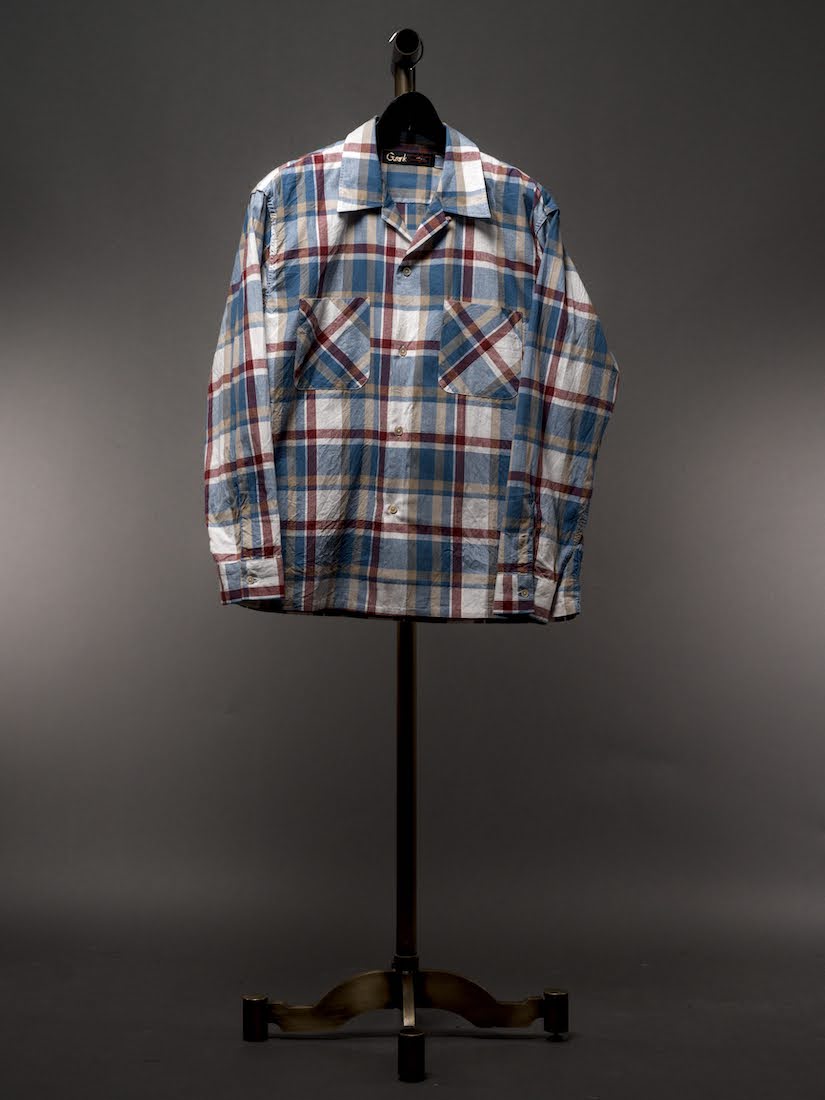 Plaid Open Collar Shirt
