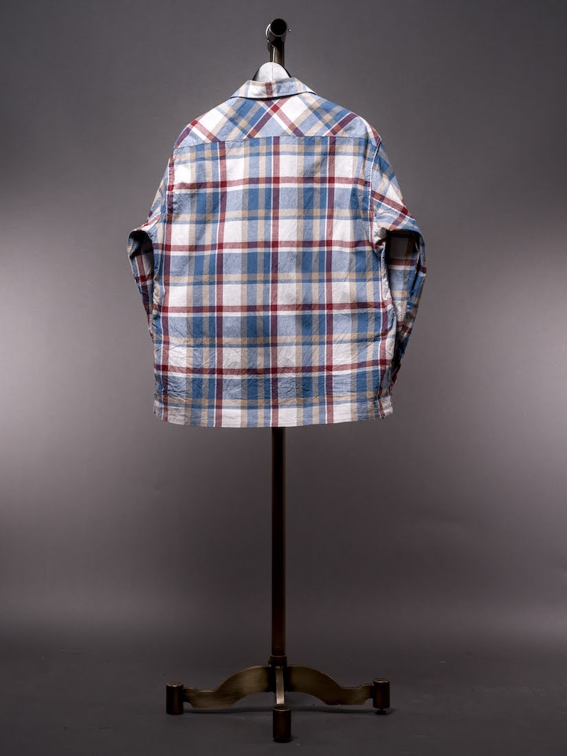 Plaid Open Collar Shirt