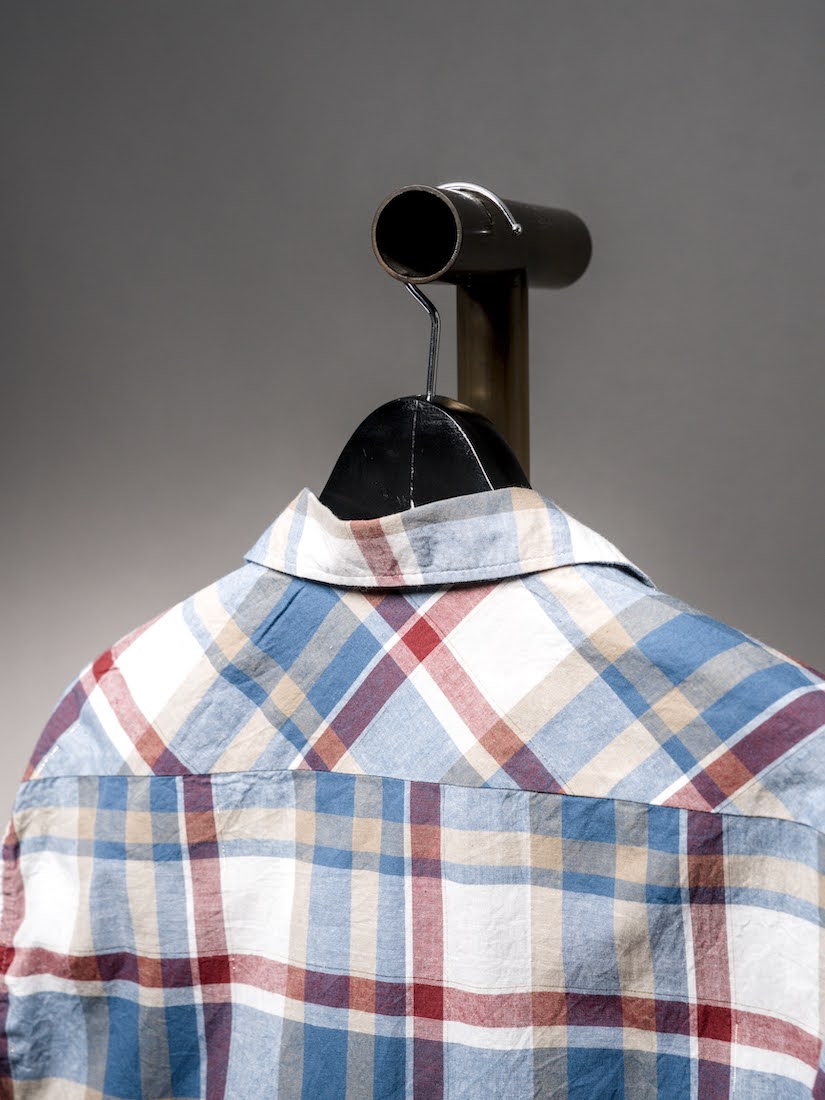 Plaid Open Collar Shirt