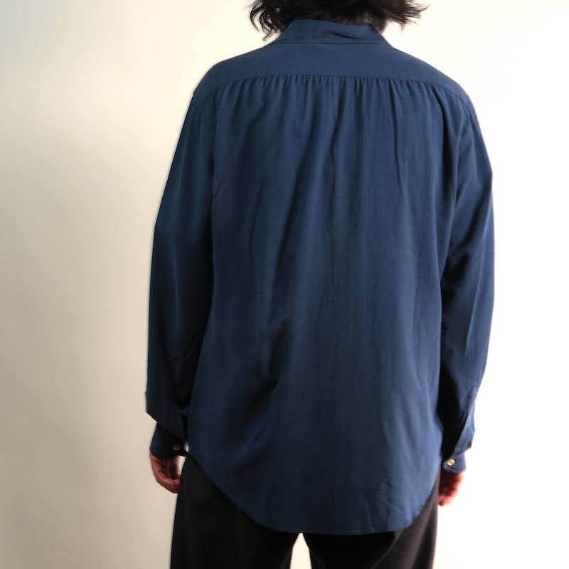 Windsor wide collar shirt (Silk nep kersey)