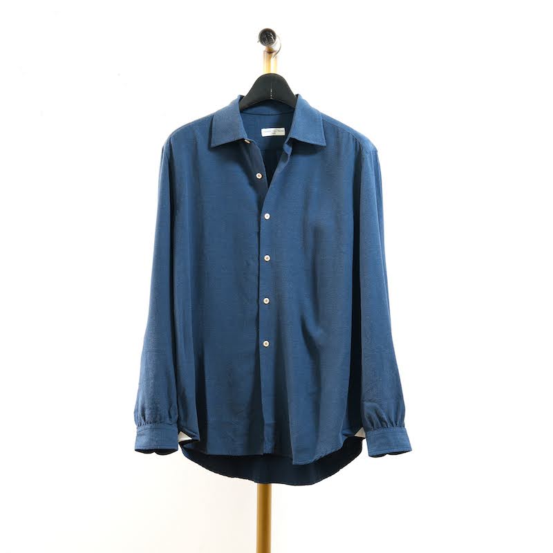 Windsor wide collar shirt (Silk nep kersey)