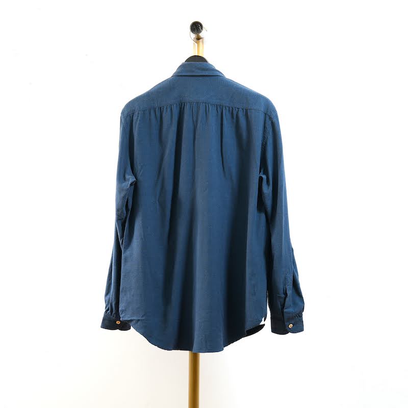 Windsor wide collar shirt (Silk nep kersey)