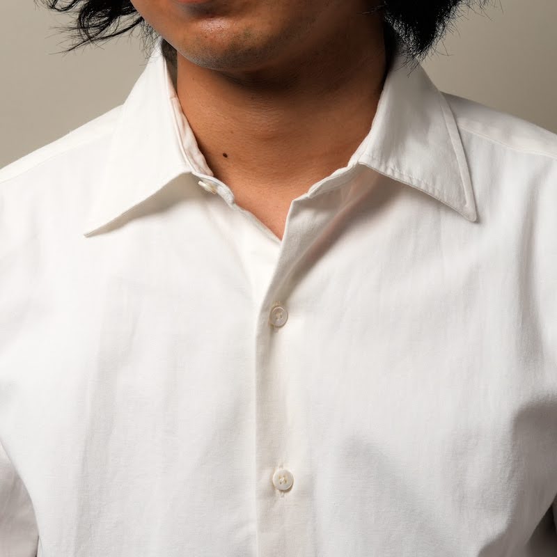 Windsor wide collar shirt (Vintage dressed twill) | BRAND,Aquellos