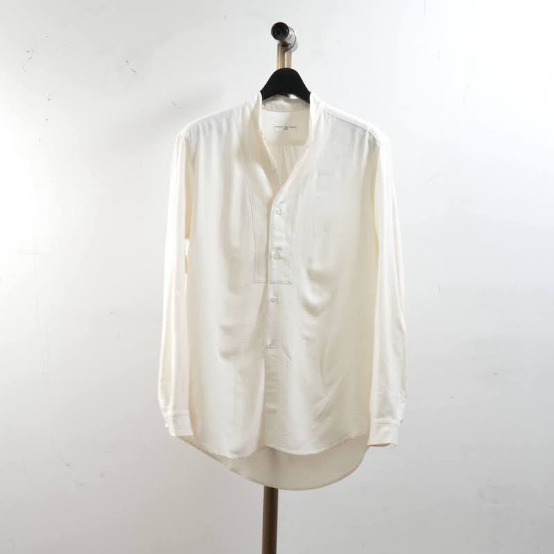 Band collar bosam shirt (Silk nep kersey)