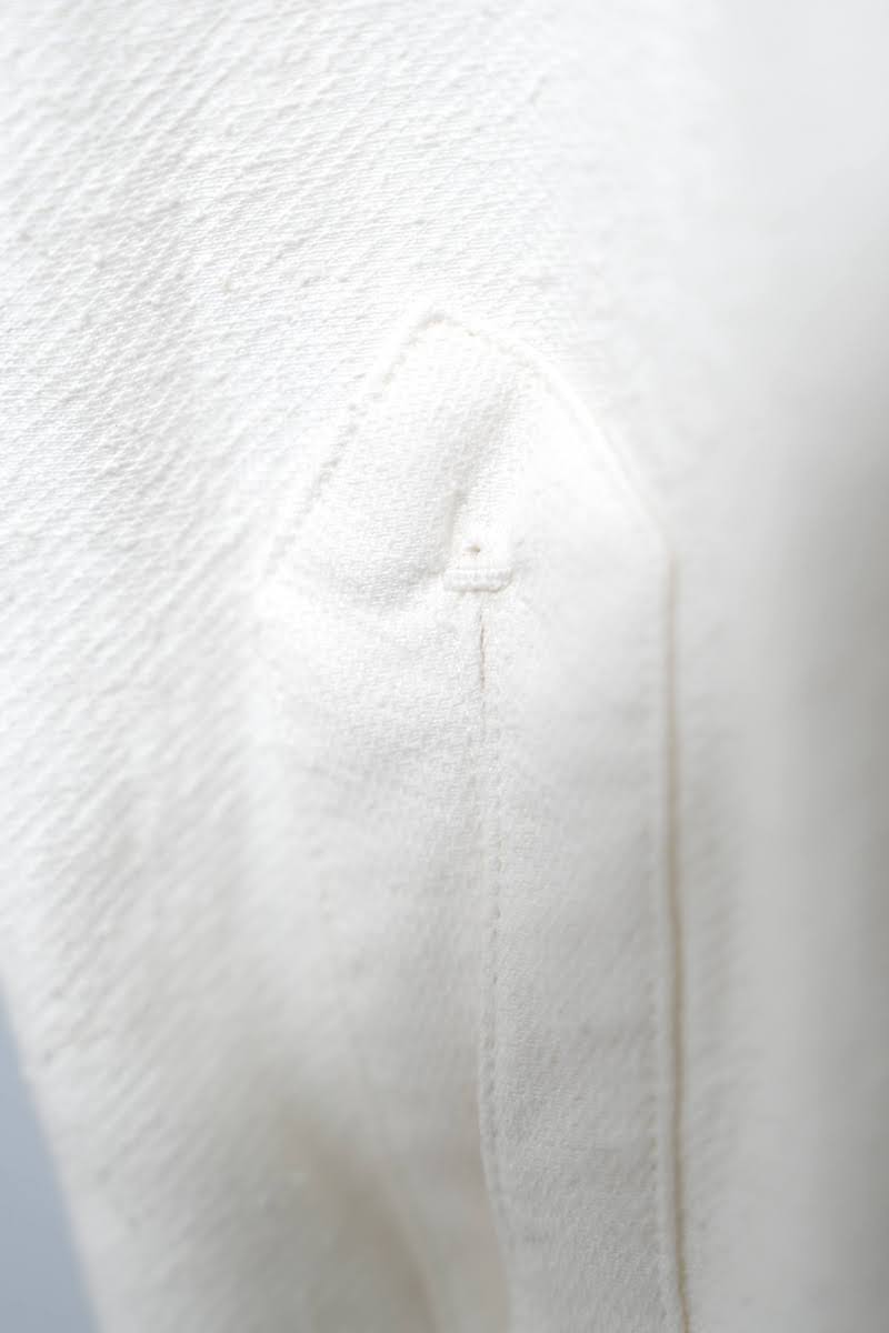 Band collar bosam shirt (Silk nep kersey)