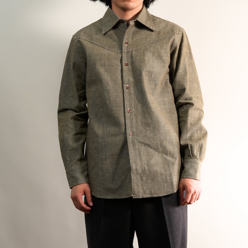 Western shirt (Old chambray) | BRAND,Aquellos Ojos Verdes | CATHEDRAL