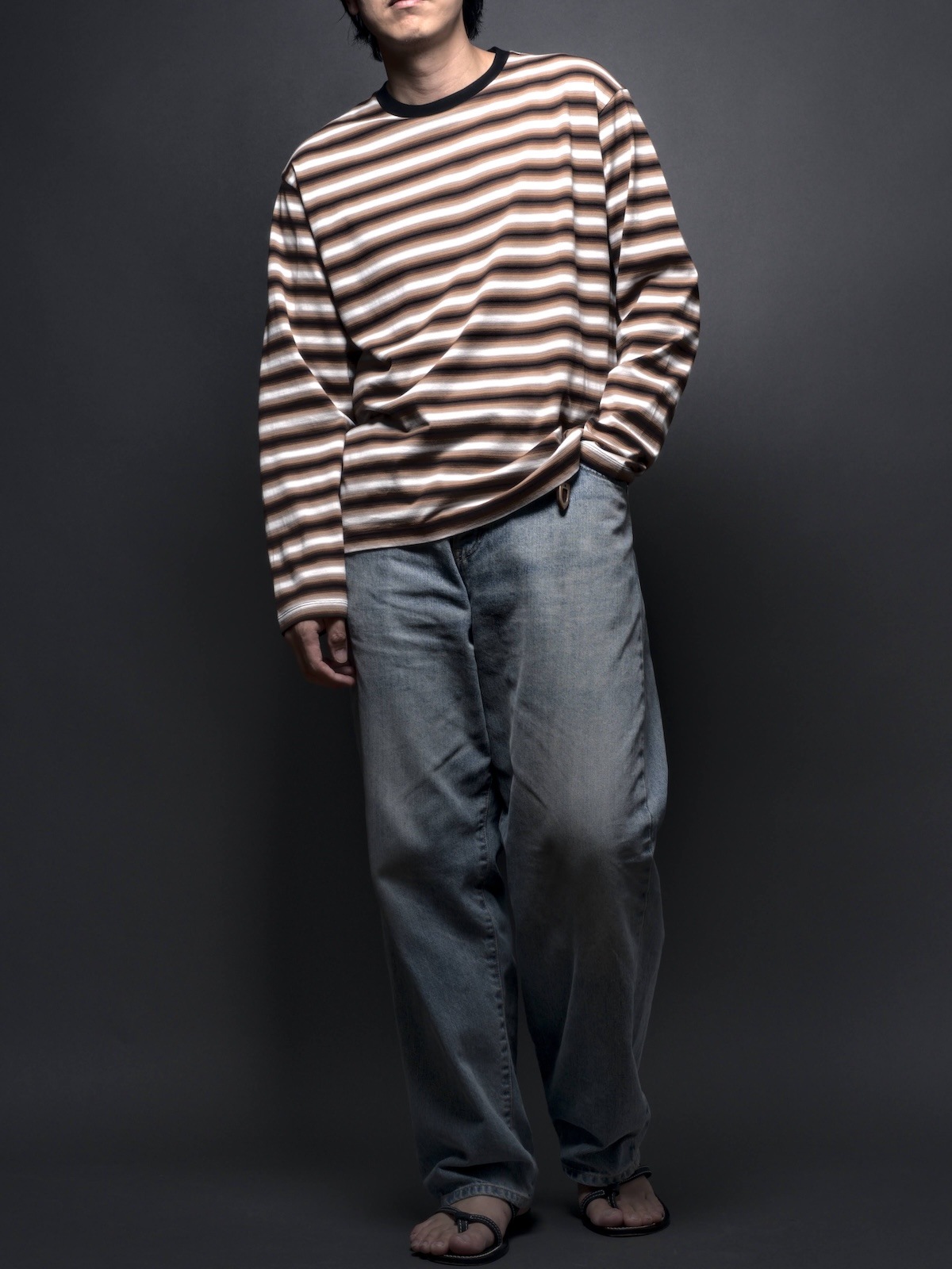 GRADATION CREW NECK LONG SLEEVE T-SHIRT