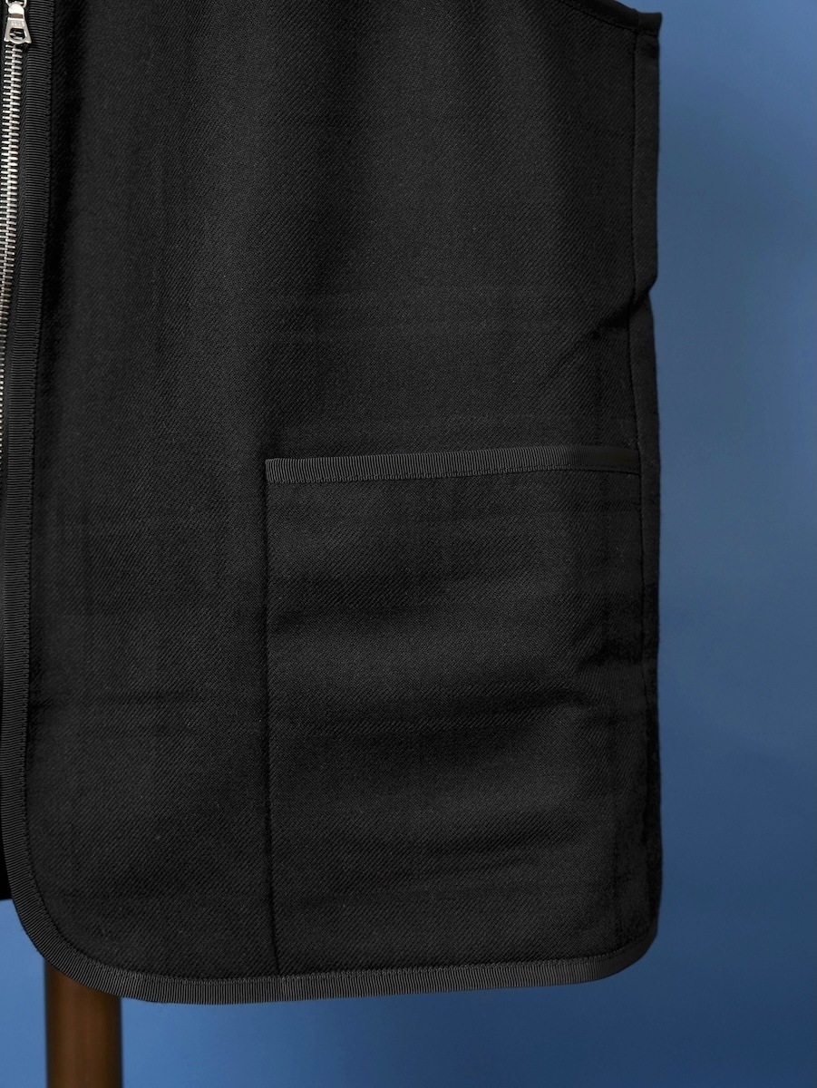 Zipper Waistcoat With Binding