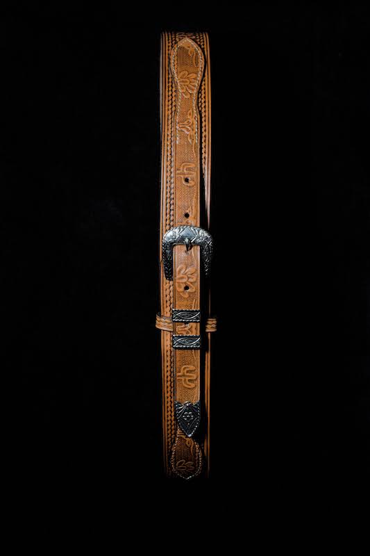 Steerhead & Cactuses Motif Ranger Belt