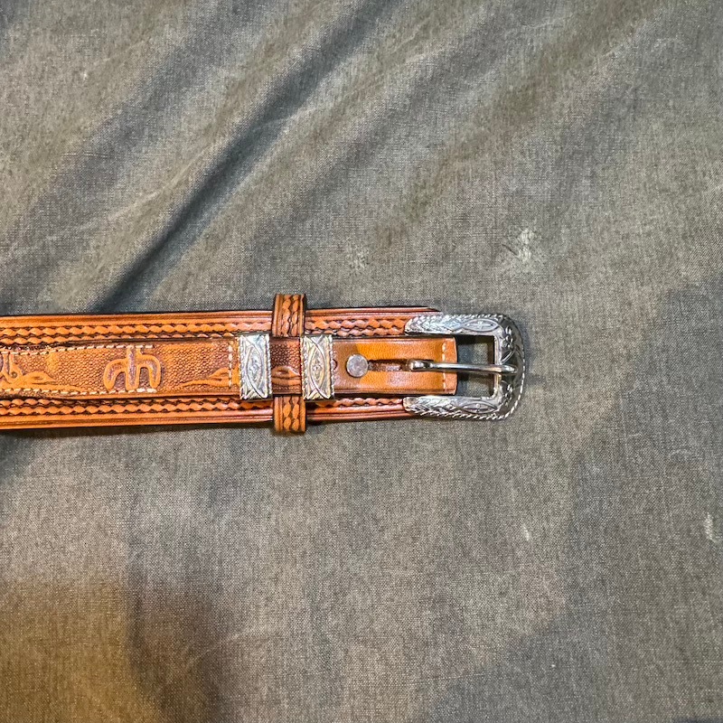 Steerhead & Cactuses Motif Ranger Belt