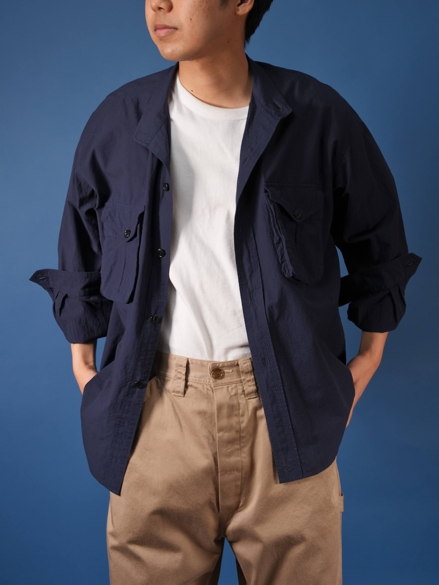 STAND COLLAR OVER SHIRT