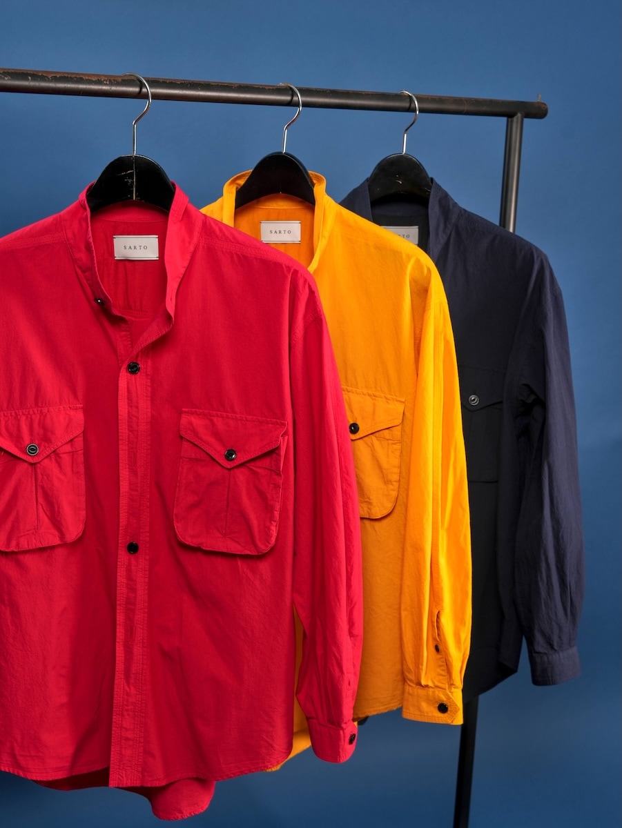 STAND COLLAR OVER SHIRT