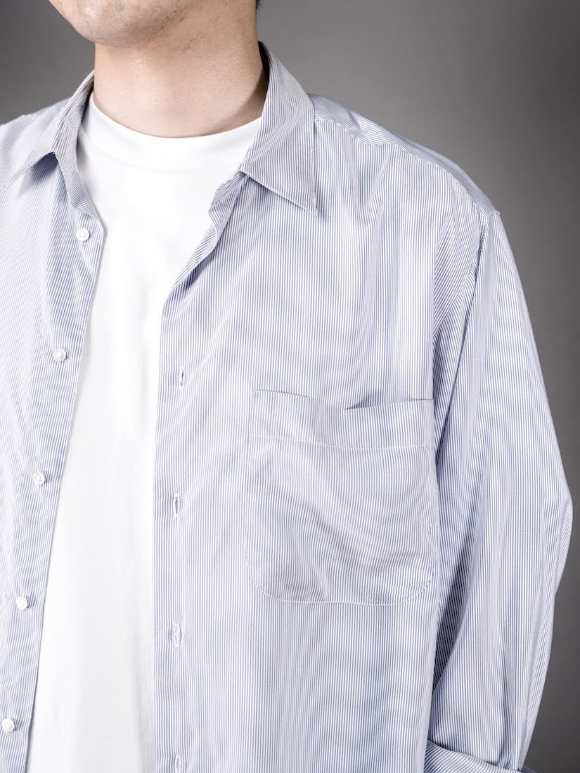 ALF SILK BLUE STRIPE(SHIRT111)
