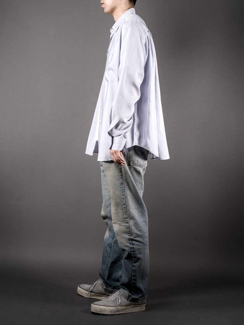 ALF SILK BLUE STRIPE(SHIRT111)