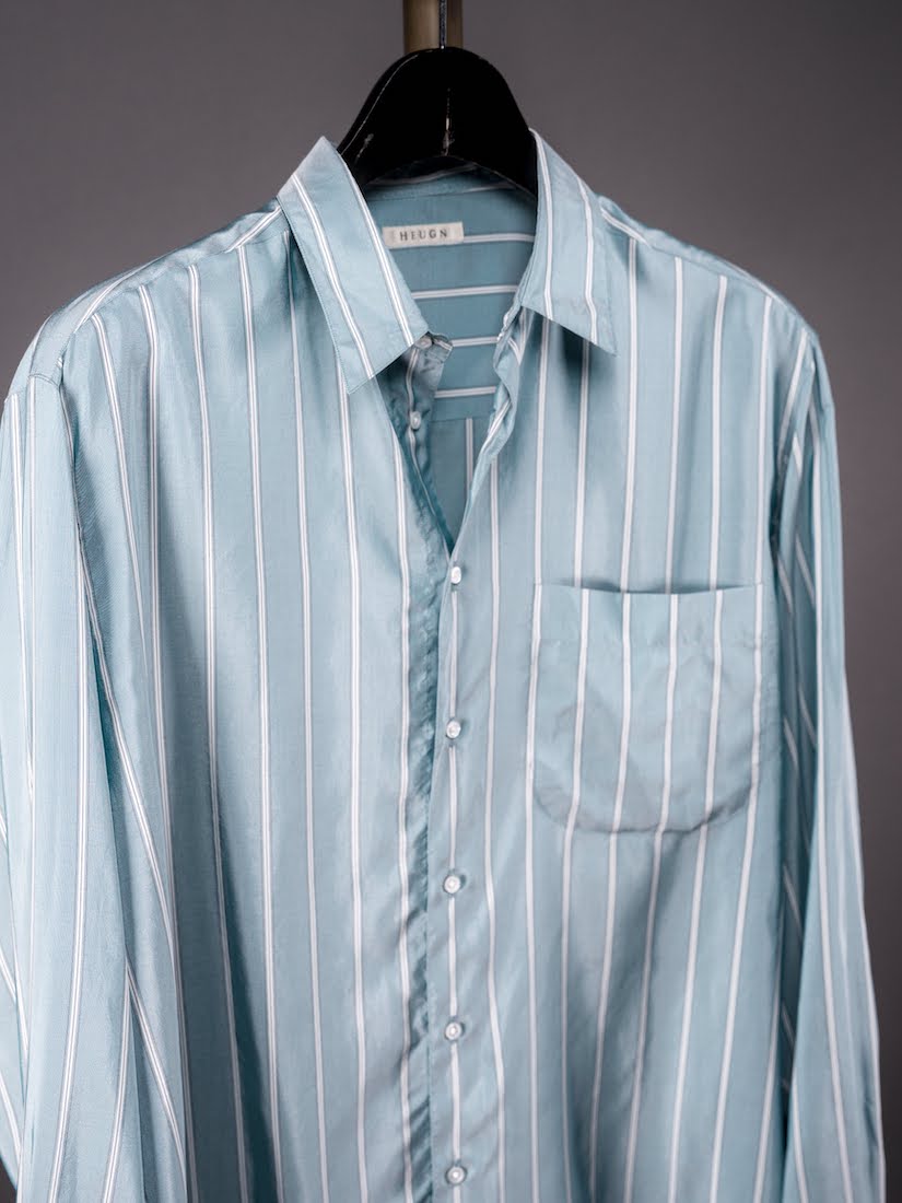 ALF SILK GREEN STRIPE(SHIRT138)