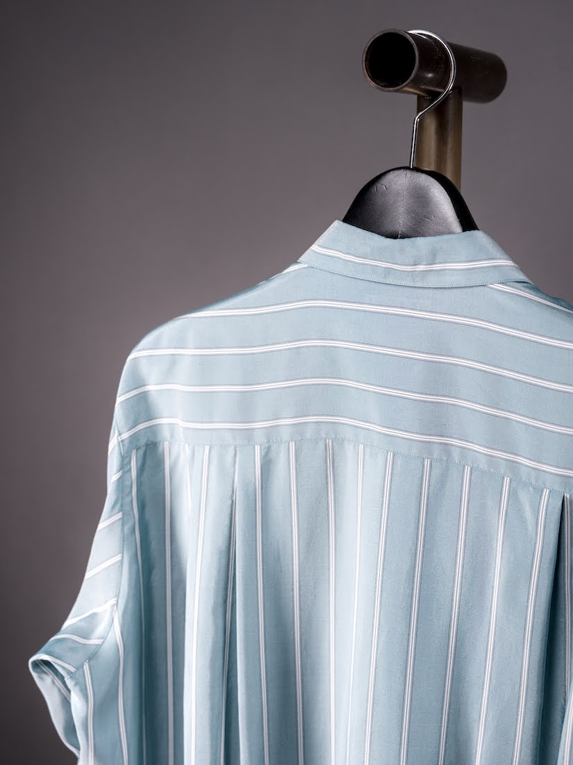 ALF SILK GREEN STRIPE(SHIRT138)