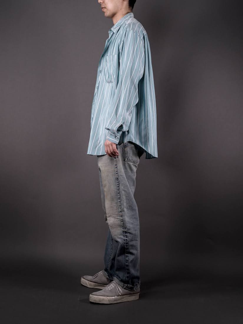 ALF SILK GREEN STRIPE(SHIRT138)