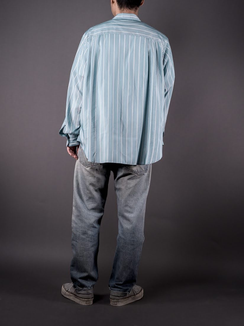 ALF SILK GREEN STRIPE(SHIRT138)