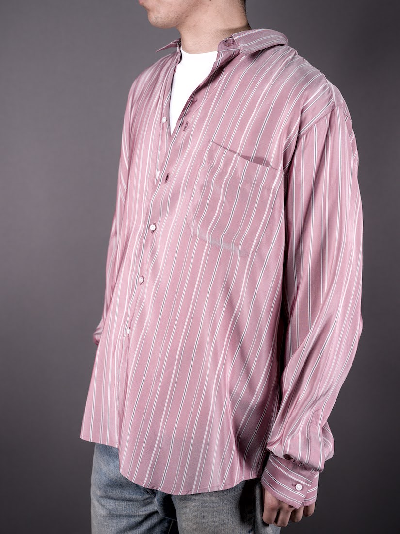 ALF SILK WINE STRIPE(SHIRT137)