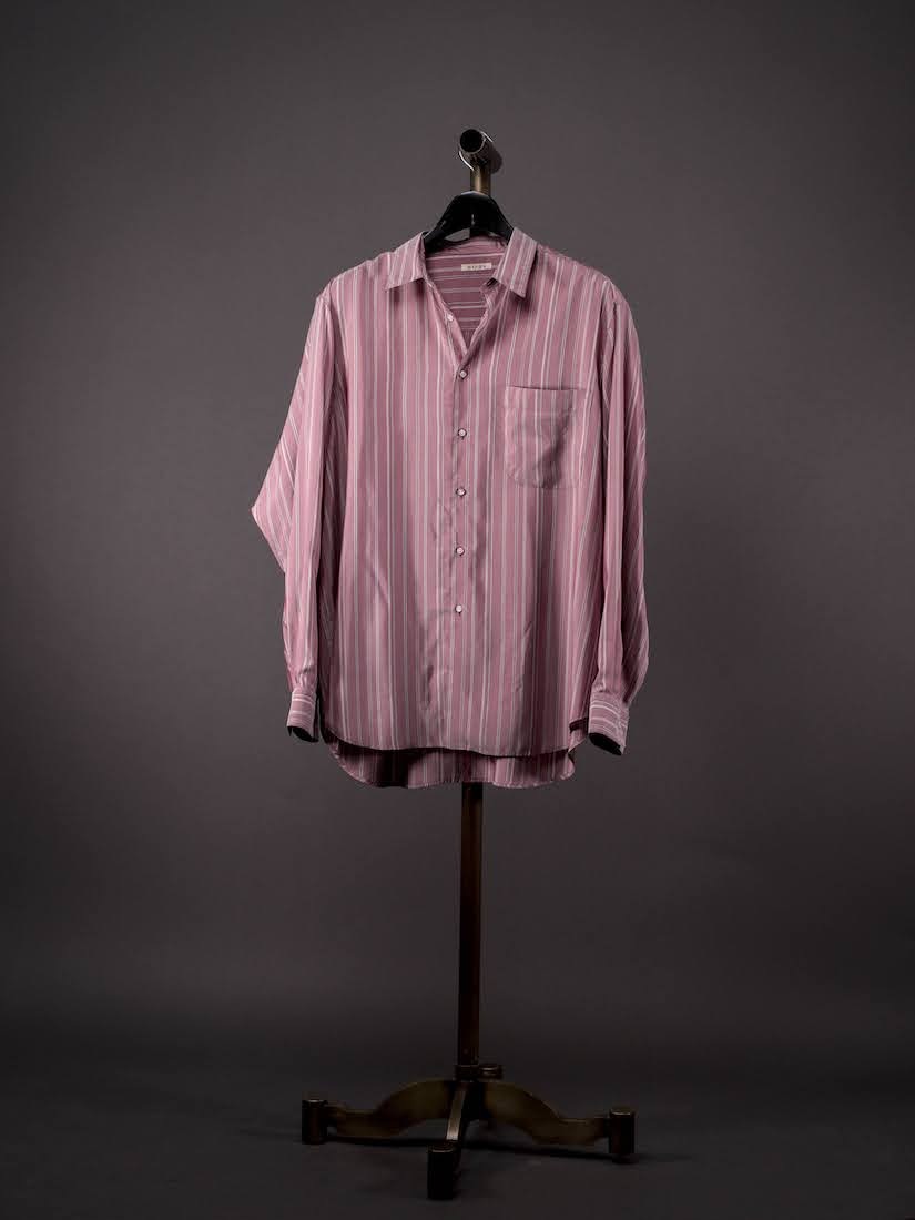 ALF SILK WINE STRIPE(SHIRT137)