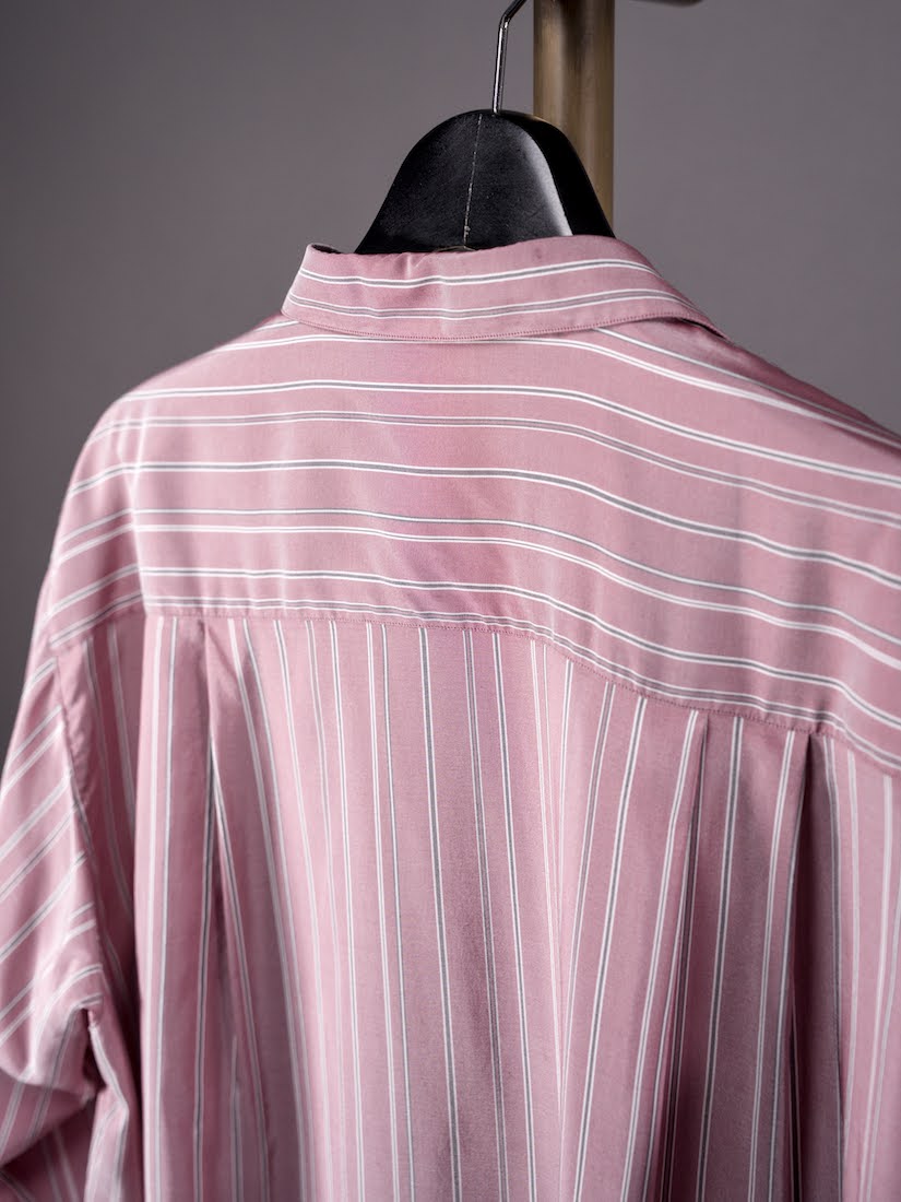 ALF SILK WINE STRIPE(SHIRT137)