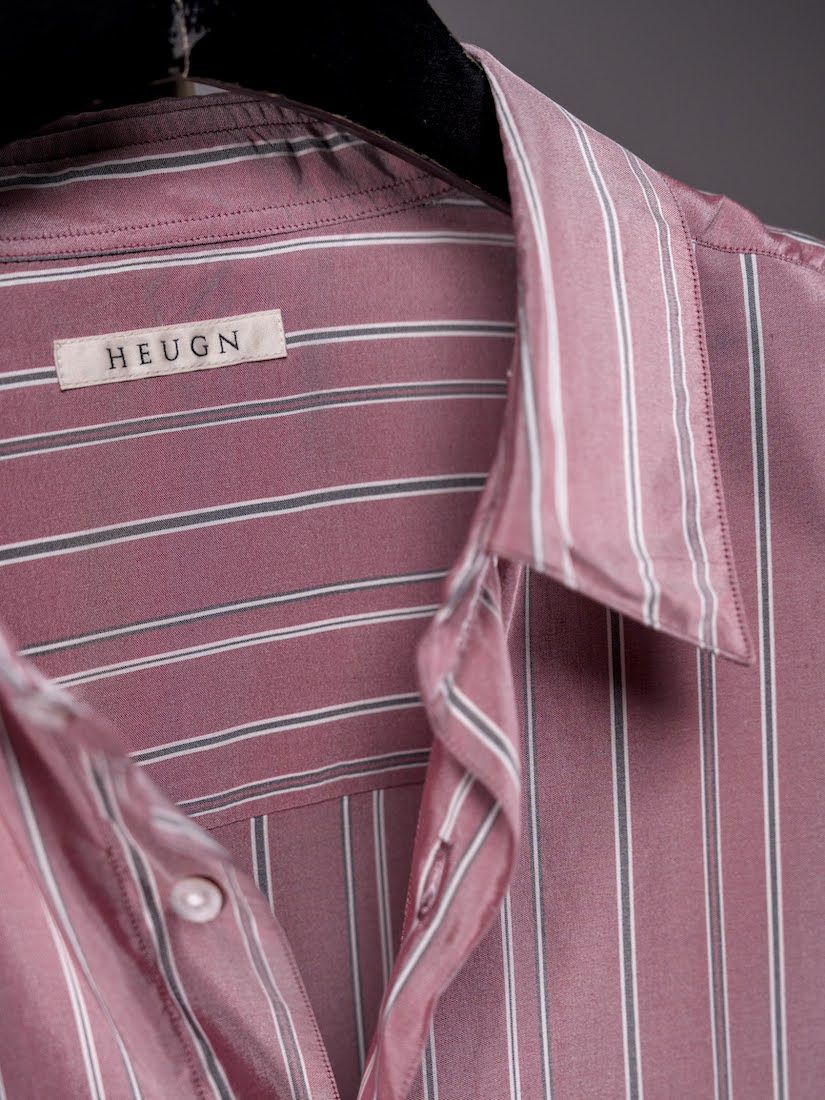 ALF SILK WINE STRIPE(SHIRT137)