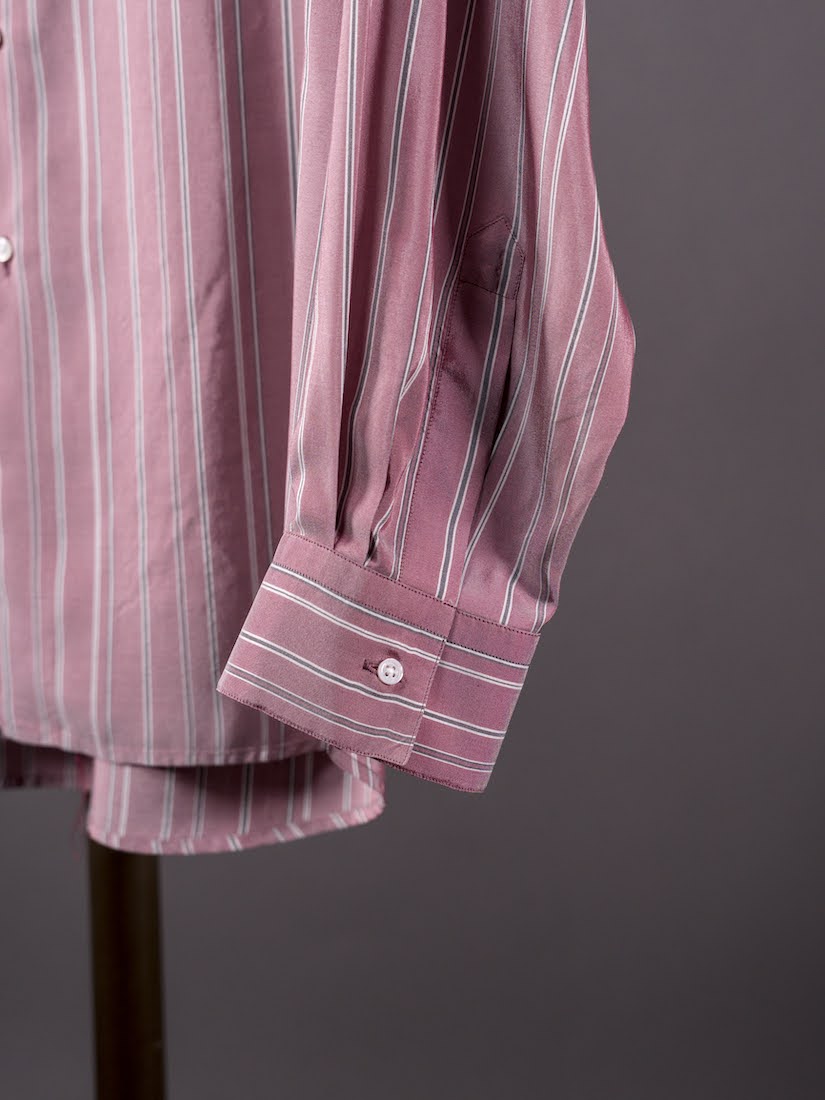 ALF SILK WINE STRIPE(SHIRT137)