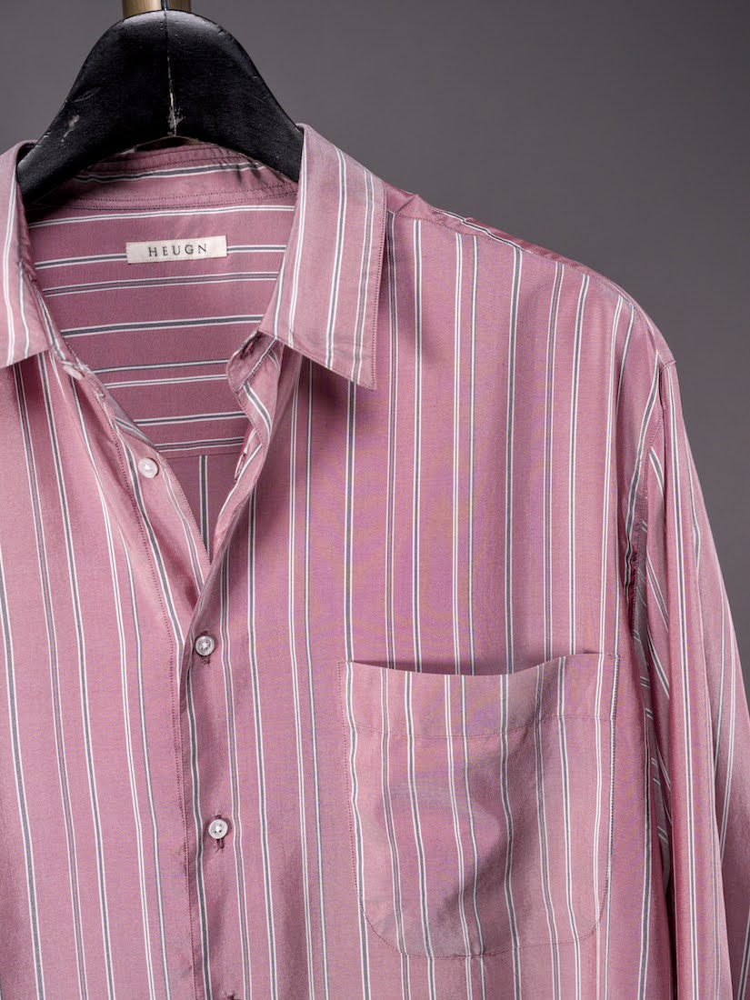 ALF SILK WINE STRIPE(SHIRT137)