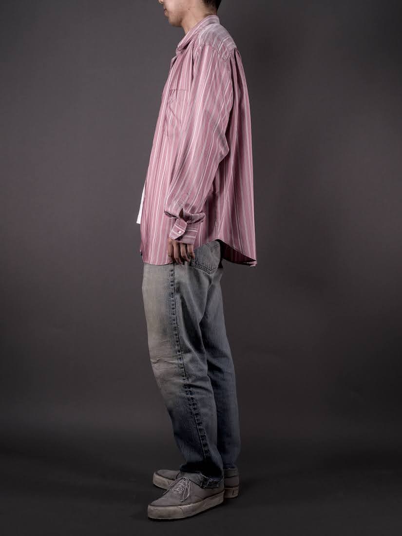 ALF SILK WINE STRIPE(SHIRT137)