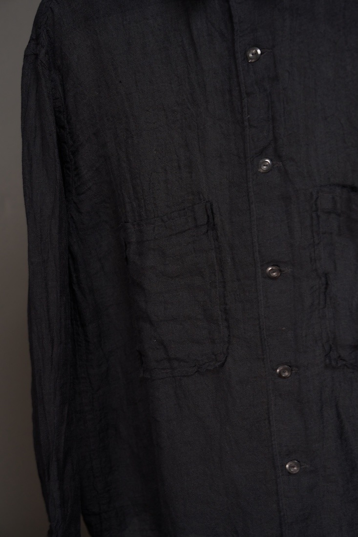 Wide long sleeve shirt box hem