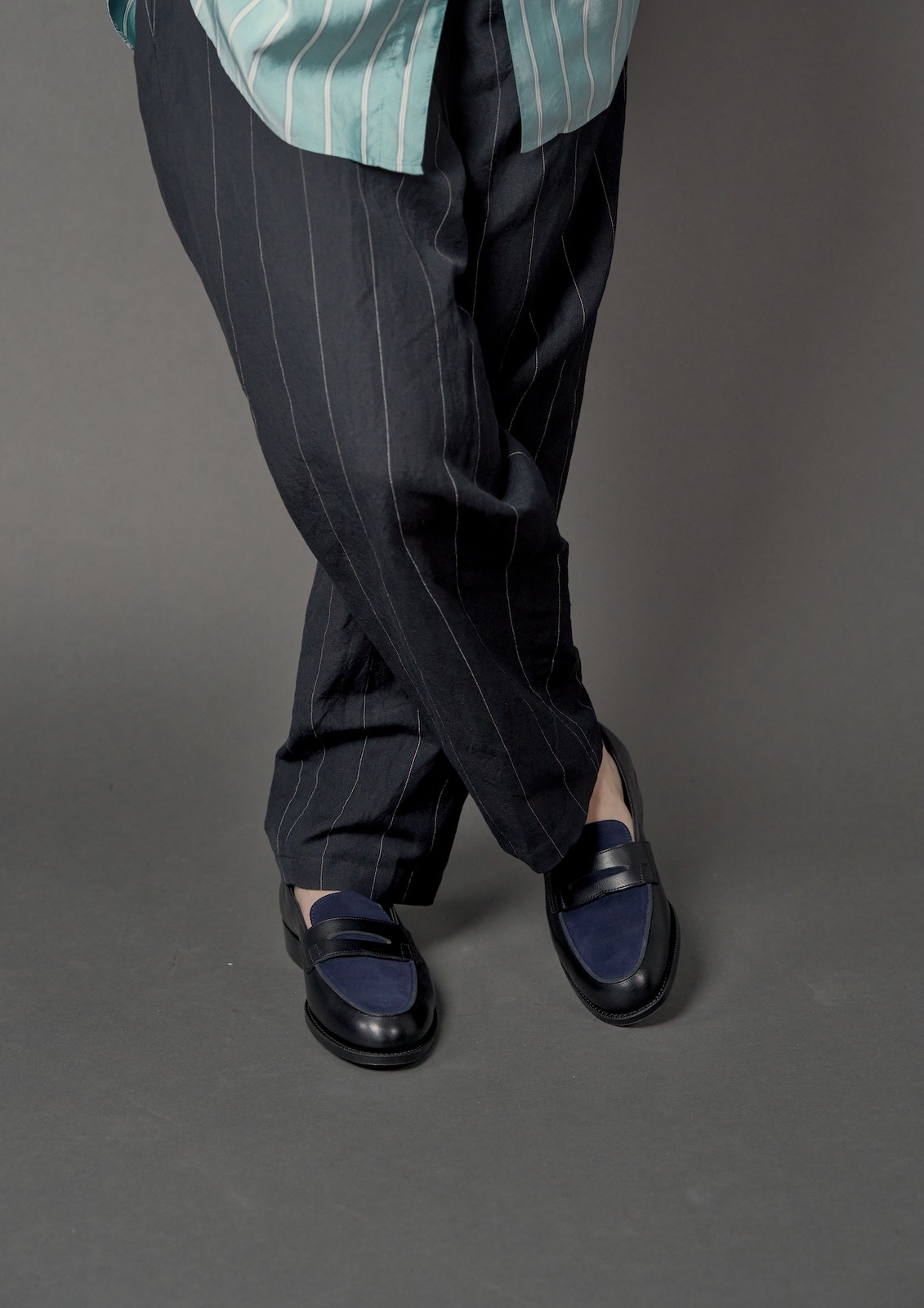 NAVY PANEL LOAFER for CATHEDRAL