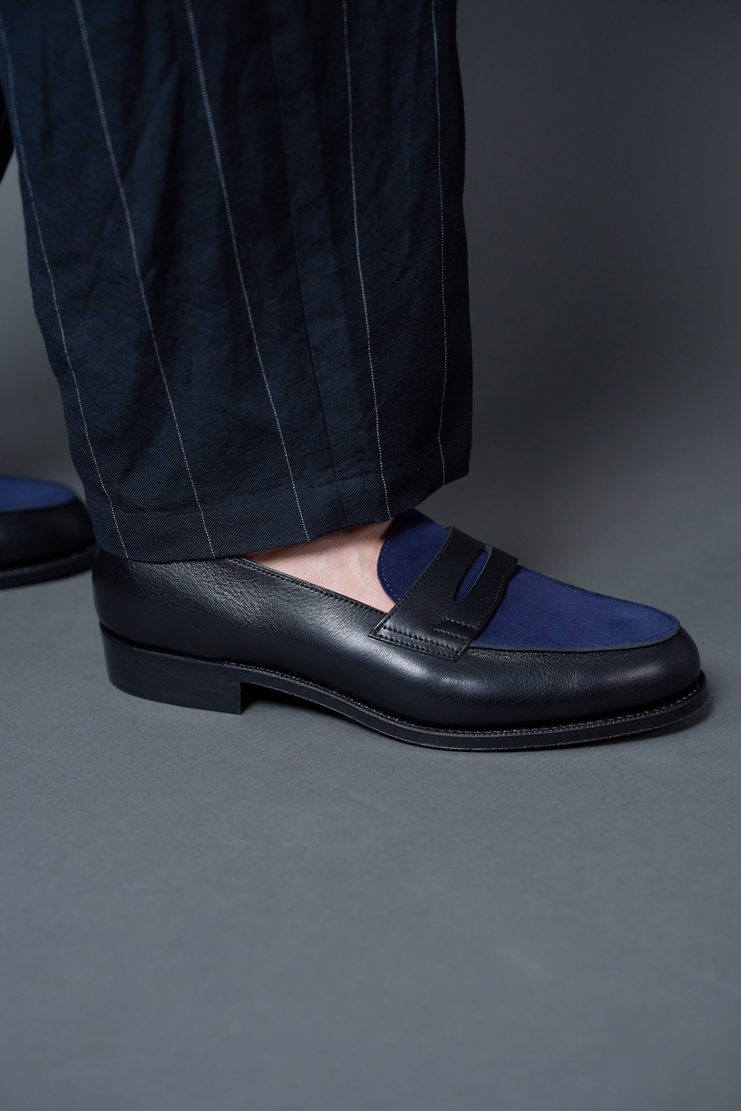 NAVY PANEL LOAFER for CATHEDRAL