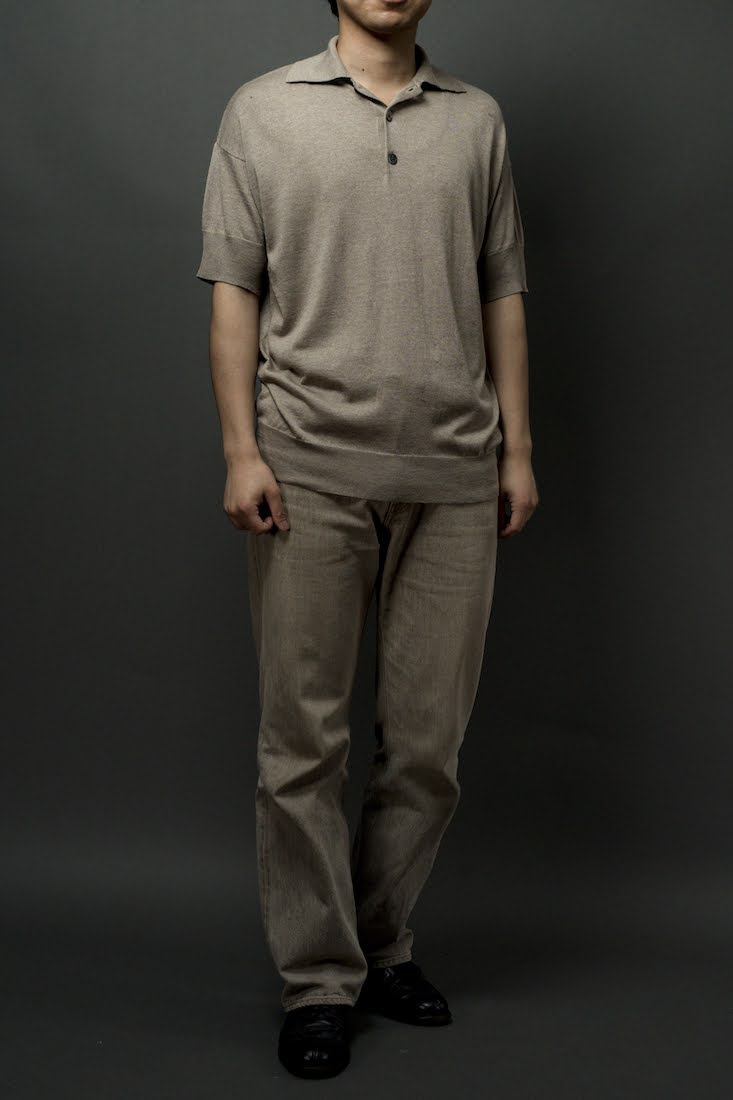 SILK CASHMERE POLO