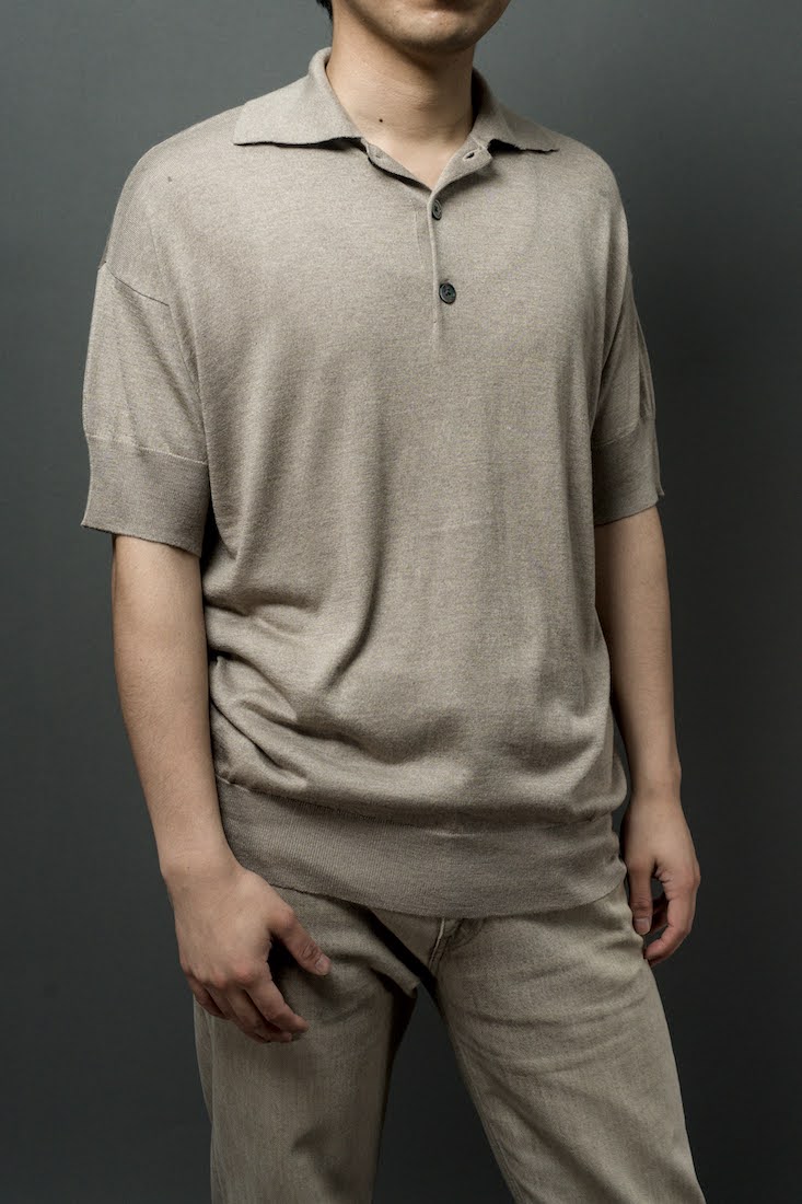 SILK CASHMERE POLO