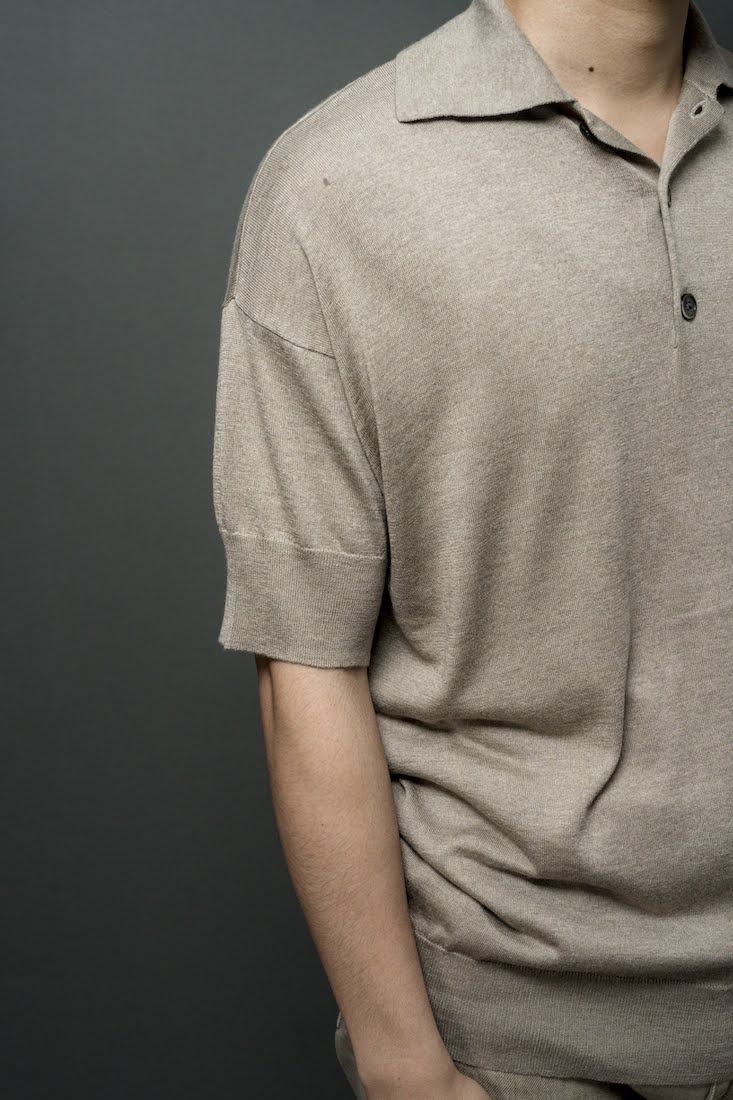 SILK CASHMERE POLO