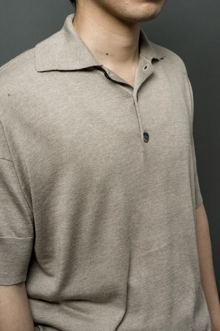SILK CASHMERE POLO
