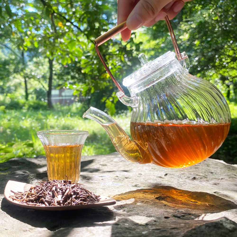 木陰で一服　自然栽培ほうじ茶リーフ40g×3袋