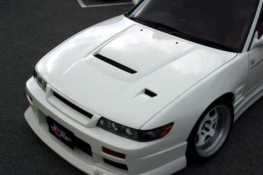 チャージスピード SILVIA S13 ボンネット ダクト付 FRP製