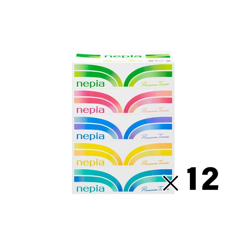 ネピア プレミアムソフト ティシュ 180組 5パック［12個入］